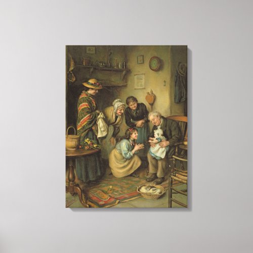 Family Worship from the Pears Annual 1911 Canvas Print