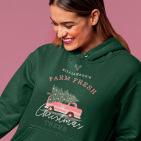 Family's Farm Fresh Christmas Trees Pink Retro Van