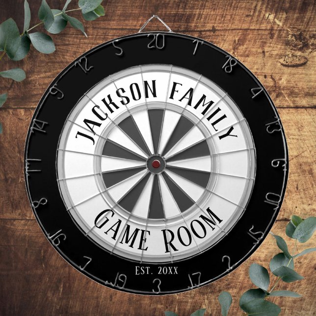Famliy Name Game Room White Dart Board (Creator Uploaded)