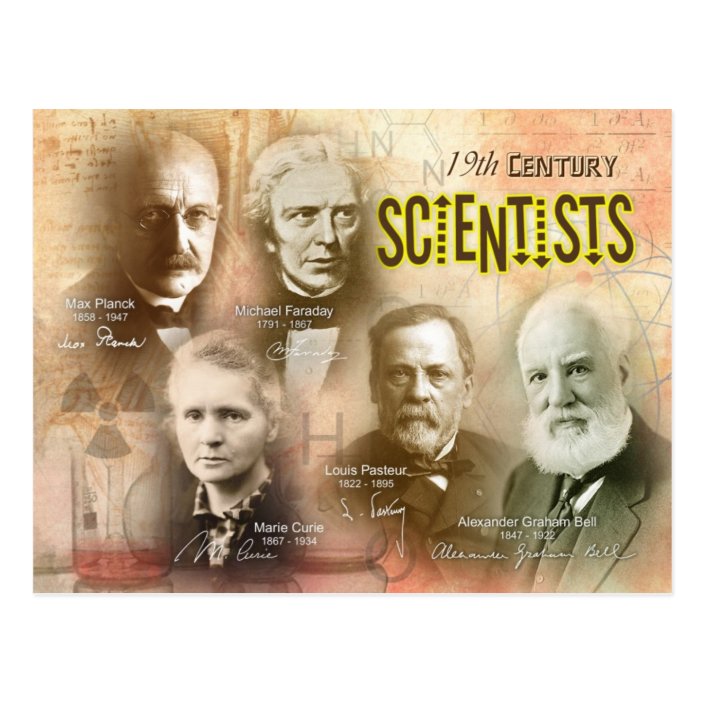 Famous 19th Century Scientists Postcard | Zazzle.com