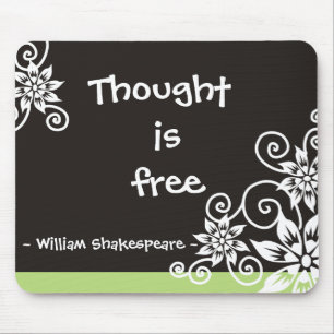 Famous 3 Word Quotes -William Shakespeare quote Mouse Pad