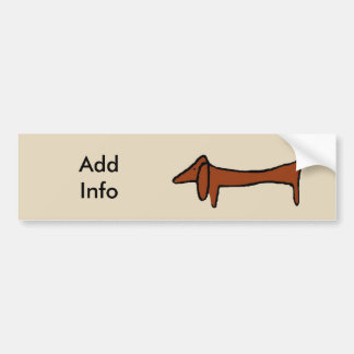 Famous Abstract Dachshund Bumper Sticker