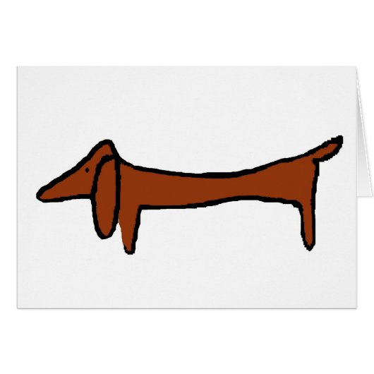 Famous Abstract Dachshund Cards (Front Horizontal)