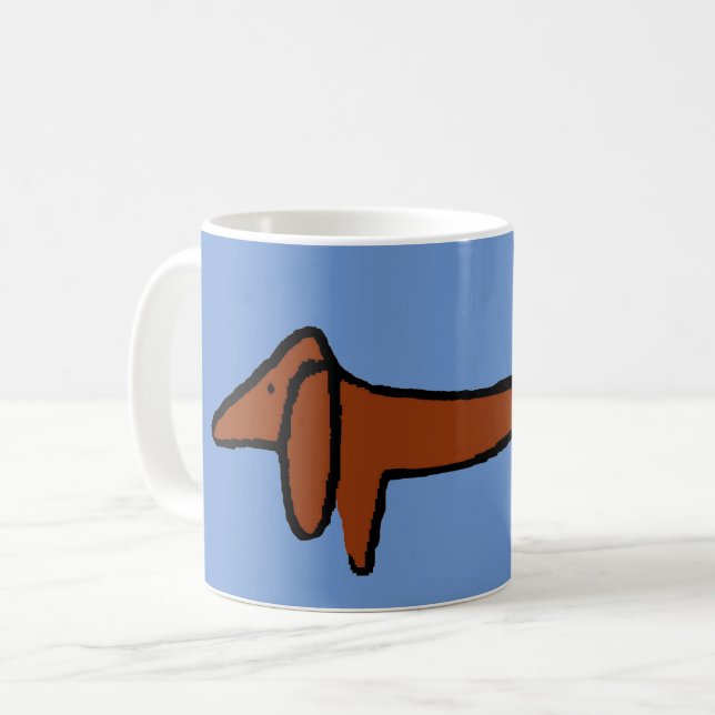 Famous Abstract Dachshund Coffee Mug (Front Left)