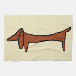 Famous Abstract Dachshund Kitchen Towel