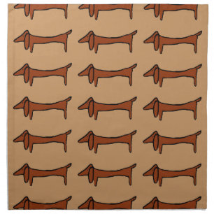 Famous Abstract Dachshund Napkin