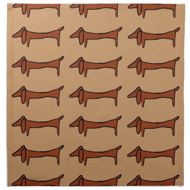 Famous Abstract Dachshund Napkin (Front)