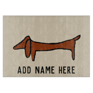 Famous Abstract Dachshund Personalize Cutting Board