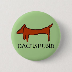 Famous Abstract Dachshund Pinback Button