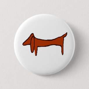 Famous Abstract Dachshund Pinback Button