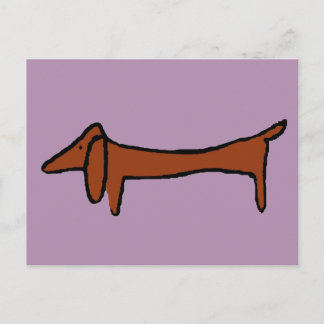 Famous Abstract Dachshund Postcard
