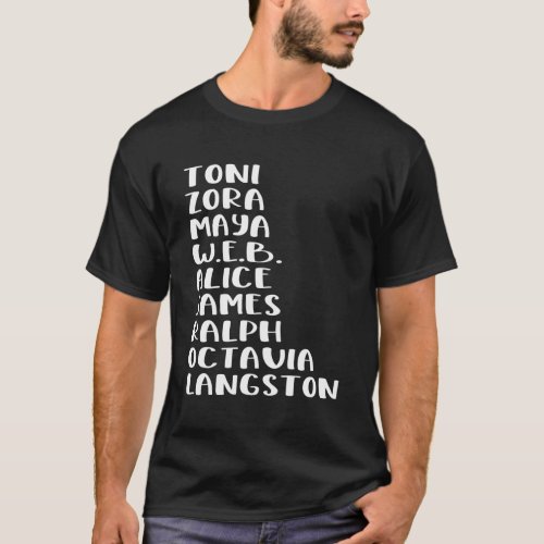 Famous African_American Black Authors Of The 20Th  T_Shirt