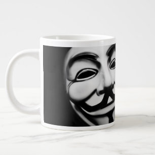 Famous Anonymous Hacker Smile Giant Coffee Mug