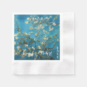 Famous art, Blossoming Almond Tree. Van Gogh Paper Napkins