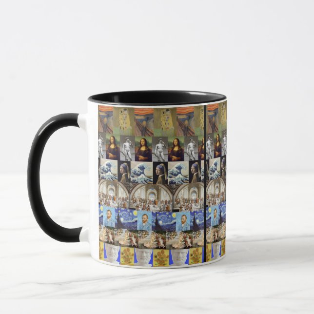 Famous Art Collage, Mug (Left)