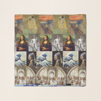 Famous Art Collage Scarf