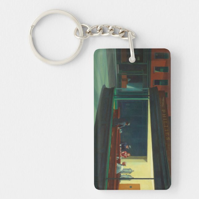 Famous Art | Nighthawks | Edward Hopper Keychain (Front)