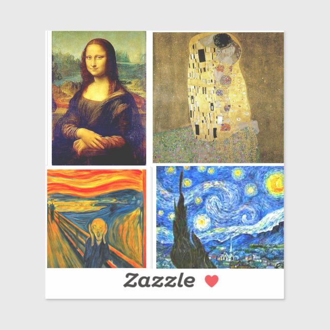 Famous Art Paintings Sticker (Sheet)