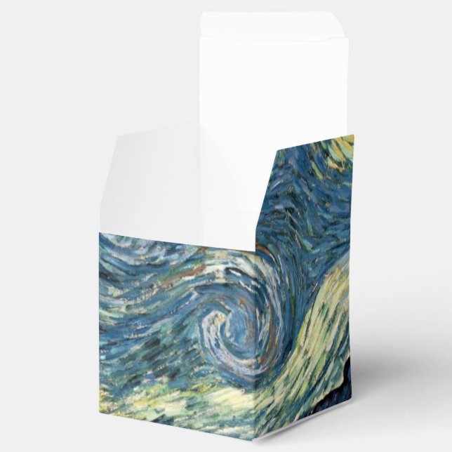 Famous art, Starry Night by Vincent van Gogh. Favor Boxes (Opened)