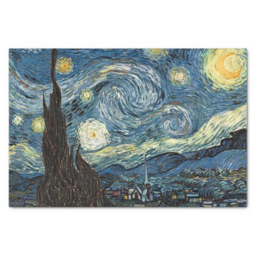 Famous art Starry Night Van Gogh Tissue Paper