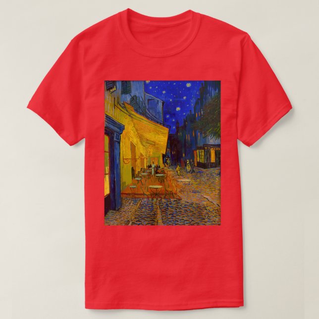 Famous Artist Cafe Terrace at Night Van Gogh Art P T-Shirt (Design Front)