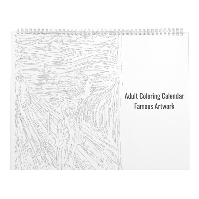 Famous Artwork Adult Coloring Calendar (Cover)