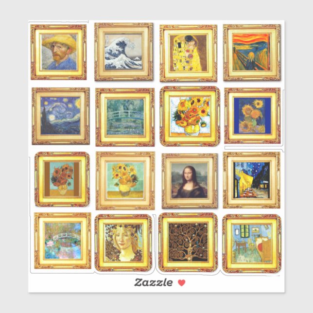 Famous Artwork Sticker (Sheet)