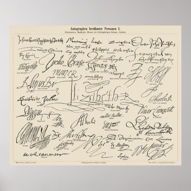 Famous Autographs Poster (Front)