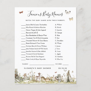 Famous Baby Names Baby Shower Game