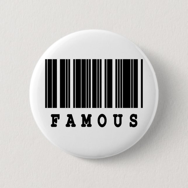 famous barcode design button (Front)