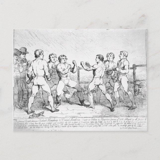 Famous Battle Between R.Humphreys and D. Postcard (Front)