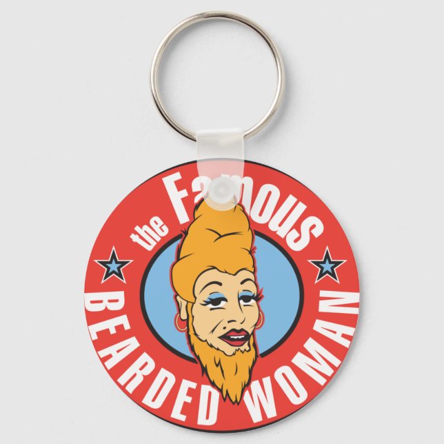 famous bearded woman keychain (Front)
