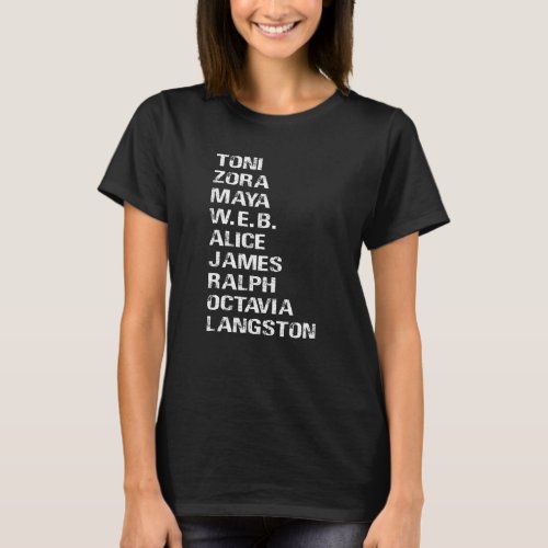 Famous Black Authors Of The 20th Century T_Shirt