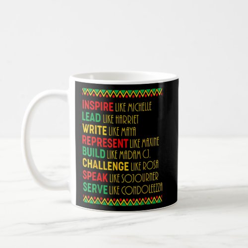 Famous Black Leaders Proud African American Histor Coffee Mug