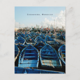 Famous Blue Boats of Essaouira Postcard