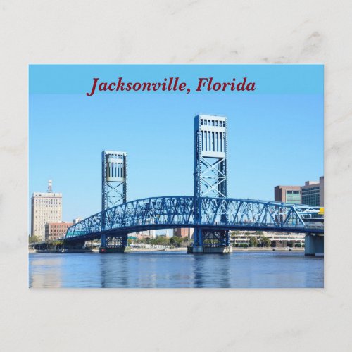 Famous Blue Bridge Jacksonville Florida Postcard