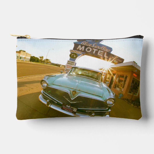 Famous Blue Swallow Motel on Route 66 Accessory Pouch (Front)