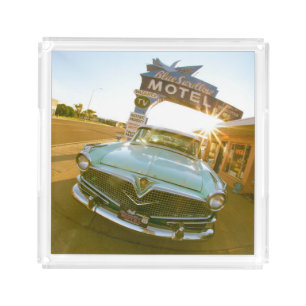 Famous Blue Swallow Motel on Route 66 Acrylic Tray