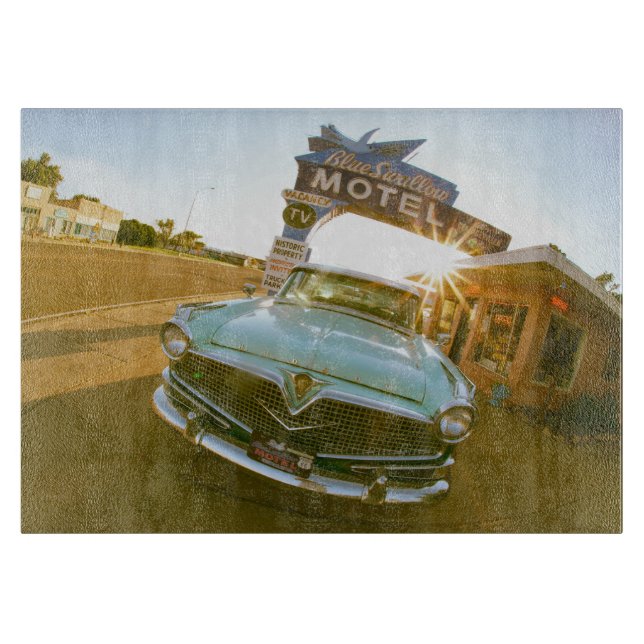 Famous Blue Swallow Motel on Route 66 Cutting Board (Front)