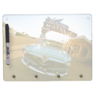 Famous Blue Swallow Motel on Route 66 Dry Erase Board With Keychain Holder