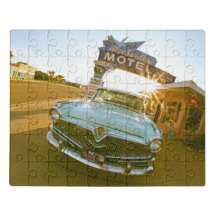 Famous Blue Swallow Motel on Route 66 Jigsaw Puzzle