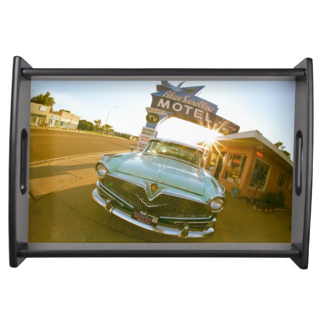 Famous Blue Swallow Motel on Route 66 Serving Tray (Front)