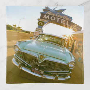 Famous Blue Swallow Motel on Route 66 Trinket Tray