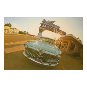Famous Blue Swallow Motel on Route 66 Wood Wall Art