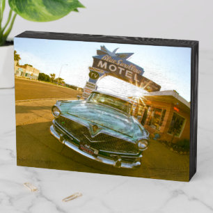 Famous Blue Swallow Motel on Route 66 Wooden Box Sign