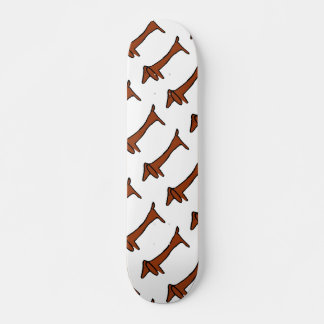 Famous Brown Abstract Dachshund Skateboard
