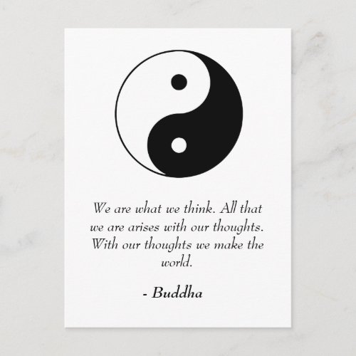 Famous Buddha Quotes _ Thoughts Make the World Postcard