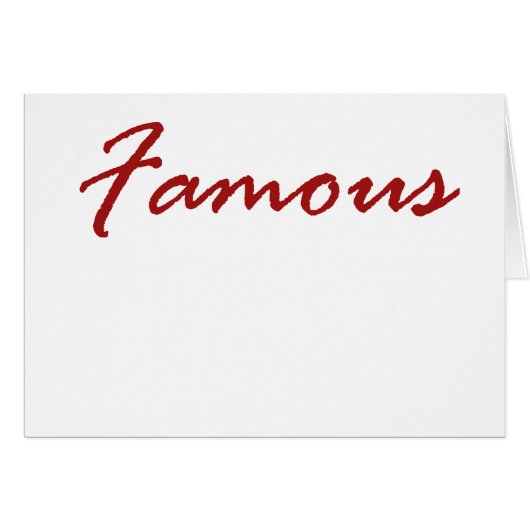 Famous Cards (Front Horizontal)