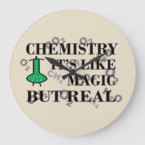 famous chemistry quotes large clock