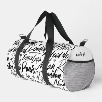 Famous Cities Of The World Personalized Duffle Bag by heartlocked at Zazzle